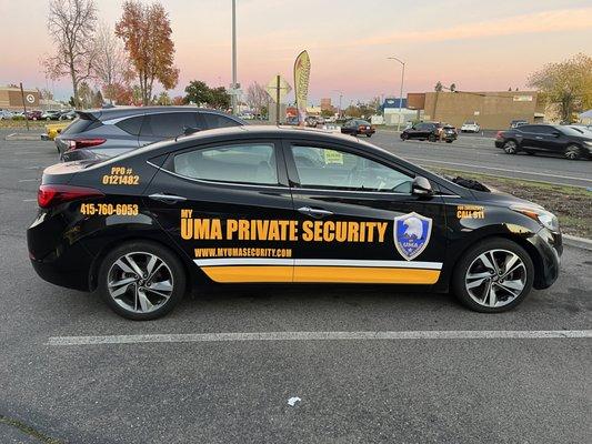 Security Vehicle Decals Printed and installed by Sunlight Graphics.