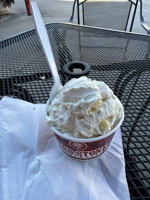 Oatmeal Cookie Batter with white chocolate chips.