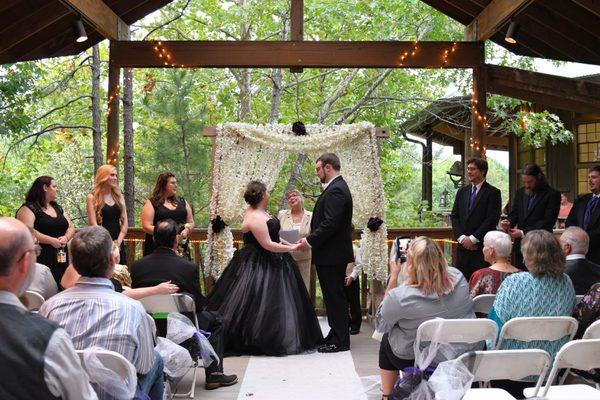 Beautiful covered, open-air, wedding spaces for ceremonies!