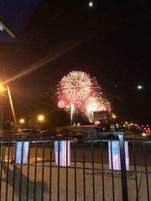 Great place to watch fireworks on 4th of July.