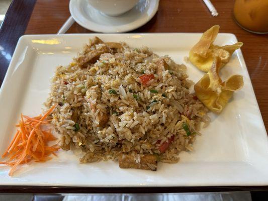 fried rice with fried tofu - pretty good