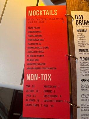 Mocktails / Non-Tox