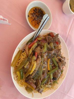 Beef stir fry noodles