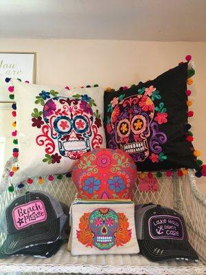 Dorm shopping already? Living room pillows need a summer refresh? Be sure to pick out one of these Day of the Dead inspired pillows!