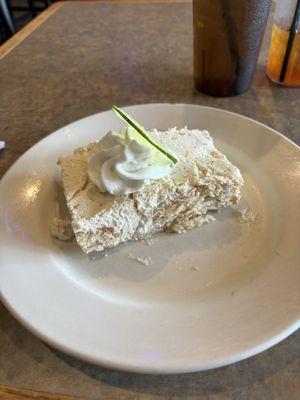 Key lime pie, made in house. Luscious