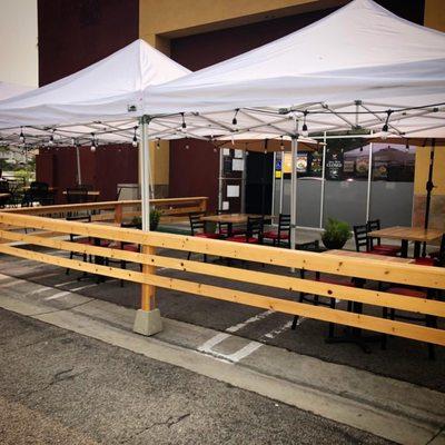 Our outside patio dining area