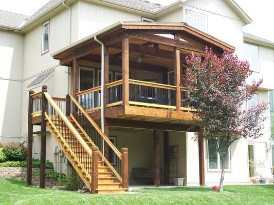 DW Elite Decks - covered cedar deck in Overland Park, KS