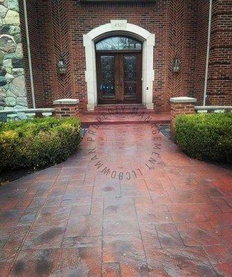 Stamped and Colored Concrete