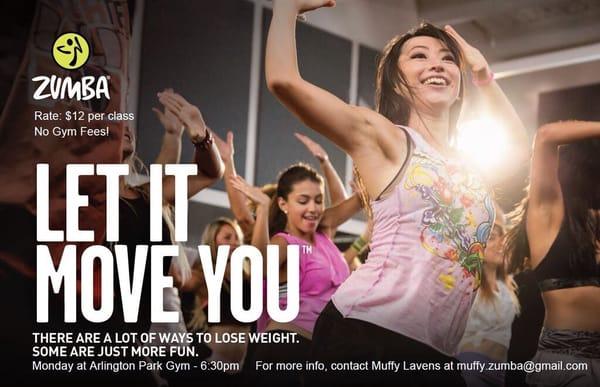 Zumba classes on Monday!