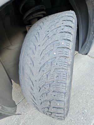 The other Shredded Nokian Studded tire