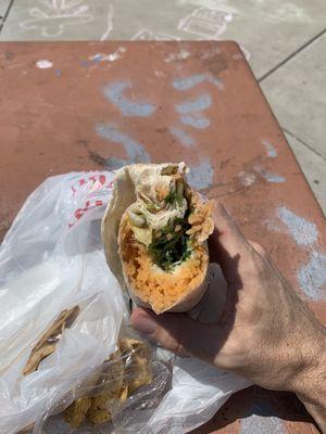 vegetarian burrito.