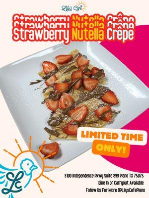 strawberry nutella crepe