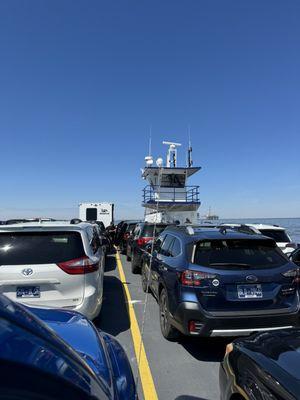 Crowded, small ferry