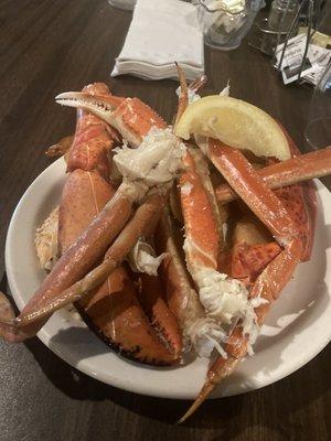 Crab legs and lobster claws