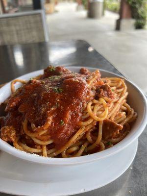 Spaghetti with meat sauce 8/10