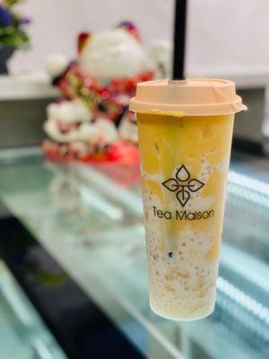 Mango Pomelo Sago w/ boba! Mmm yum!!