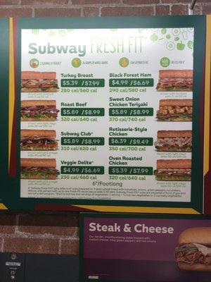 Our most popular, fresh fit menu. Find your favorite sandwich right here!