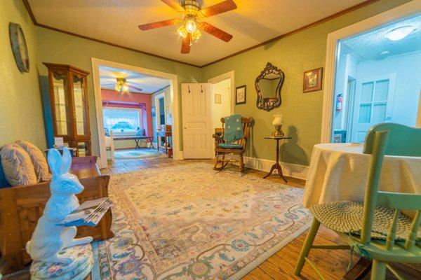 maid's suite view of dining room into living room