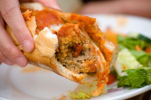 Delicious meatball sub!