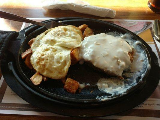 Chicken fried steak skillet