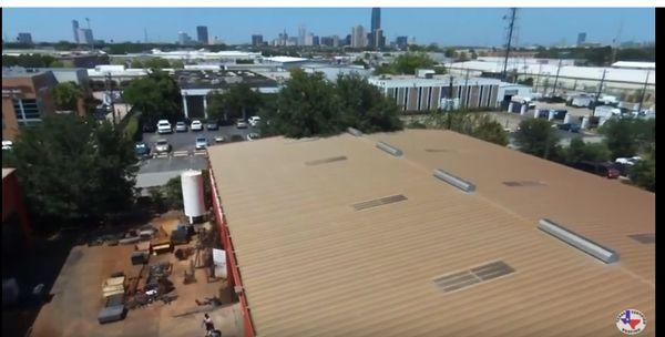 Commercial & residential roof specialists! Check out drone footage from a completed job