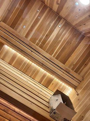 Inside of sauna