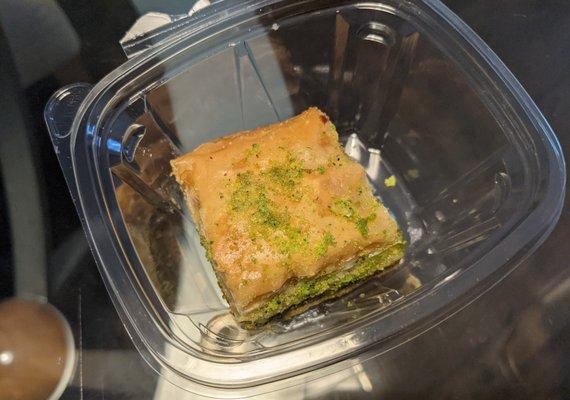 The multi-layer pistachio baklava was a nice treat.