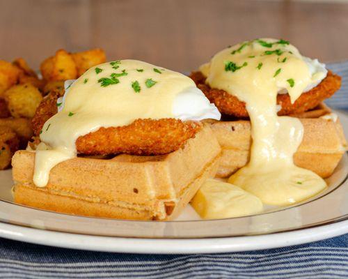 Keep the holiday vibes going for just one more weekend! Indulge in our Chicken and Waffle Benedict one last time before it leaves the menu.