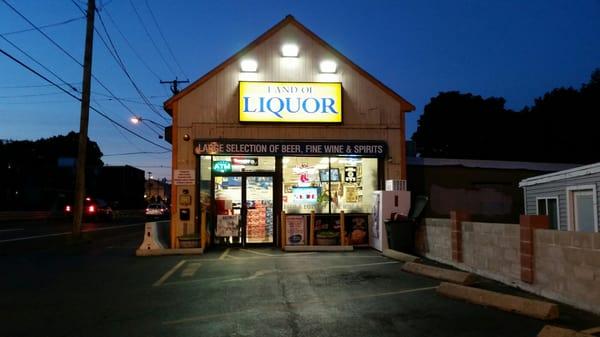 Storefront at night