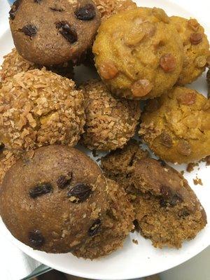 VegMuffins are made with fermented organic rice flour, coconut chips, Coconut Milk,Sugar cane granulated, steamed for great taste and fiber.