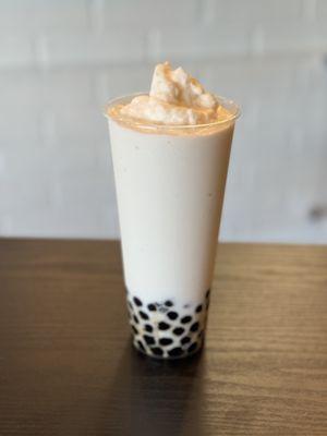 Coconut smoothie with boba