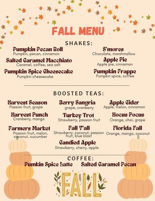 Fall menu is here. So delicious, who said healthy did not taste delicious.