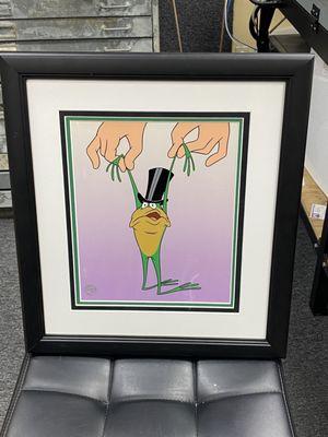 Michigan J. Frog , framed to Disney level cell conservation.