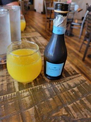 Excellent mimosa presentation