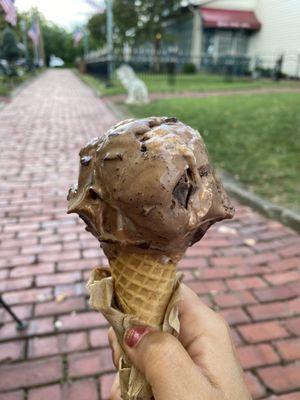 Chocolate ho ho ice cream. $4.50 for 1 scoop