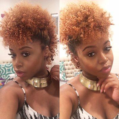 Twist out and color on natural hair