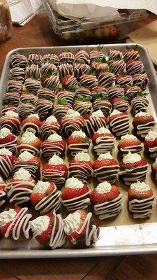 Our famous chocolate covered strawberries with cheesecake filling