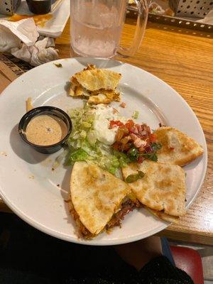 Brisket quesadilla