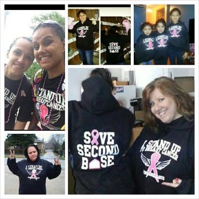 Save Second Base shirts for a cancer walk!