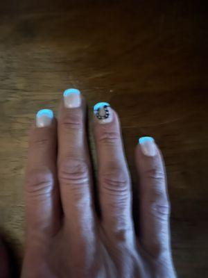 Hand drawn horseshoes and glow in the dark tips