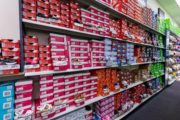 Shot of Popular Brand Section (I.e. Croc Shoe Wall)