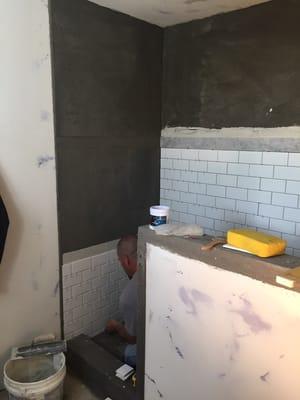 Working on smaller bathroom