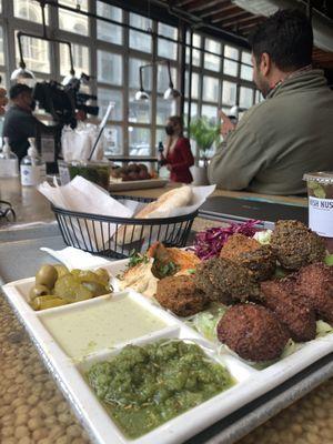 Oh hey ma! We will be on TV! (Falafel Trio Platter)