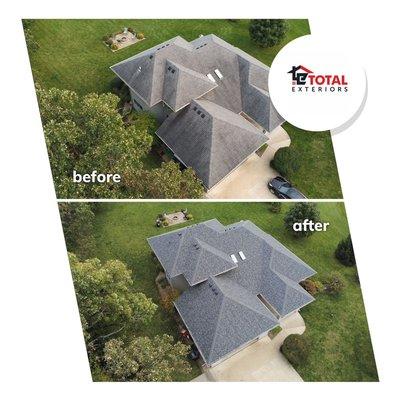 Before & After Hail & Wind Damage