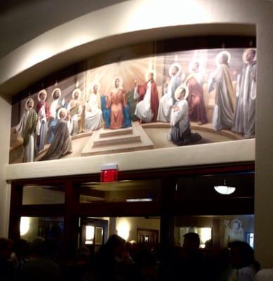 Mural on back wall of main sanctuary