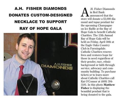 A.H. Fisher giving back to the community. Pictured is Matt Fisher, son of Alan Fisher.