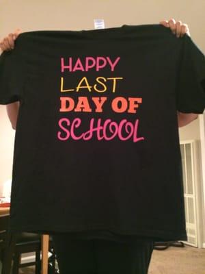 This is the shirt Percy made for me with a 24-hour turn around!