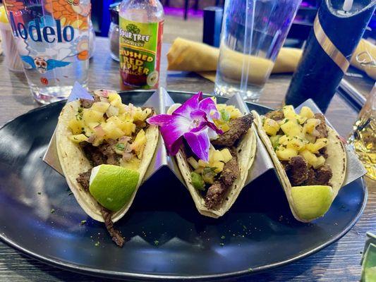 Beef Suya tacos