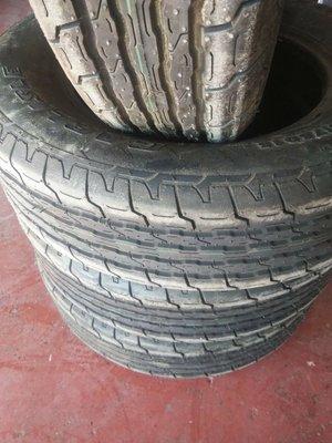 Set 4 Tires ST205 75 R15. 99% tread like new
$260.  Install and balanced
760 628 6888