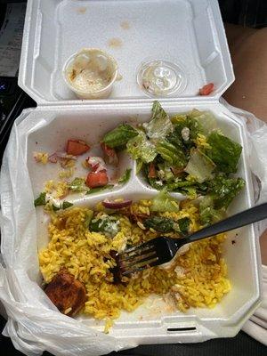 Chicken and Rice with Fattoush Salad